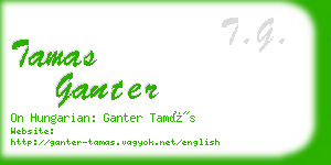 tamas ganter business card